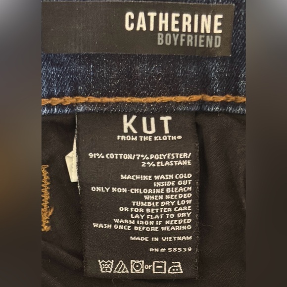 Kut From The Kloth Catherine Boyfriend, Plus Mid Rise Jeans Women’s Size 20W - Picture 8 of 9